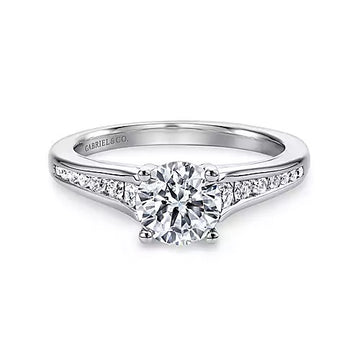 14KW Semi-Mount Diamond Engagement Ring w/ 0.29 ctw, Size 6
